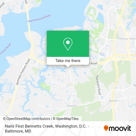 Nails First Bennetts Creek map