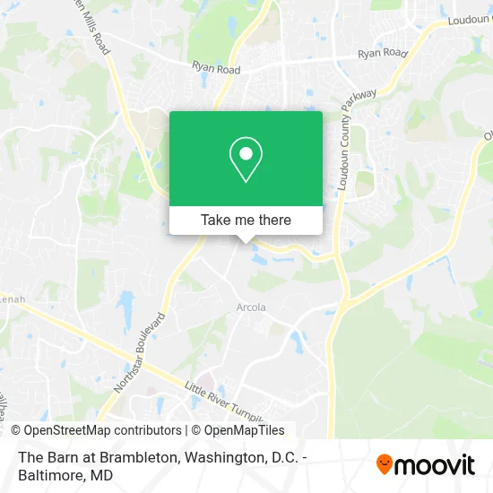 The Barn at Brambleton map
