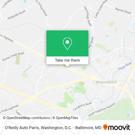 O'Reilly Auto Parts map
