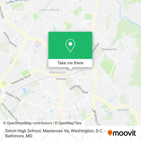 Seton High School, Manassas Va map
