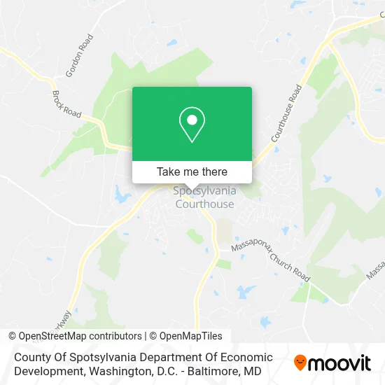 County Of Spotsylvania Department Of Economic Development map