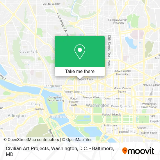 Civilian Art Projects map