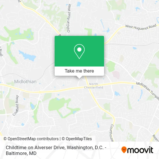 Childtime on Alverser Drive map