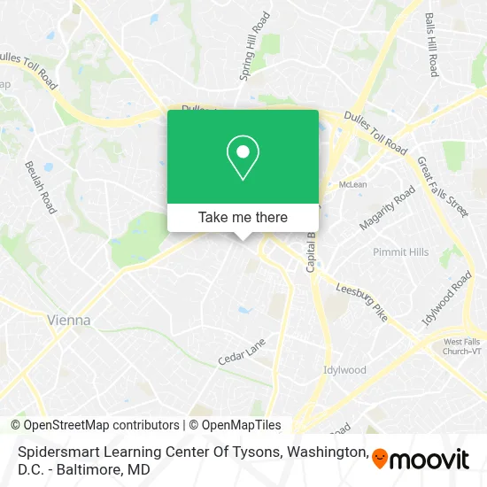 Spidersmart Learning Center Of Tysons map
