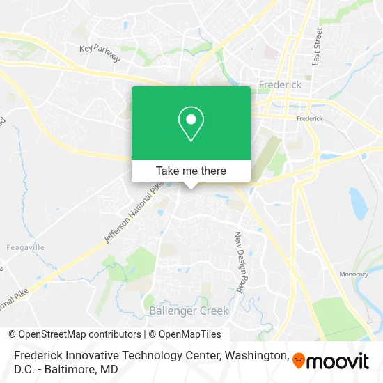 Frederick Innovative Technology Center map