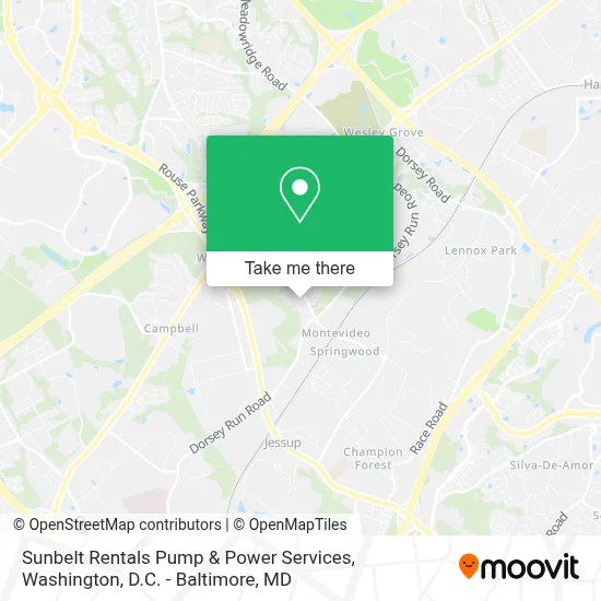 Sunbelt Rentals Pump & Power Services map