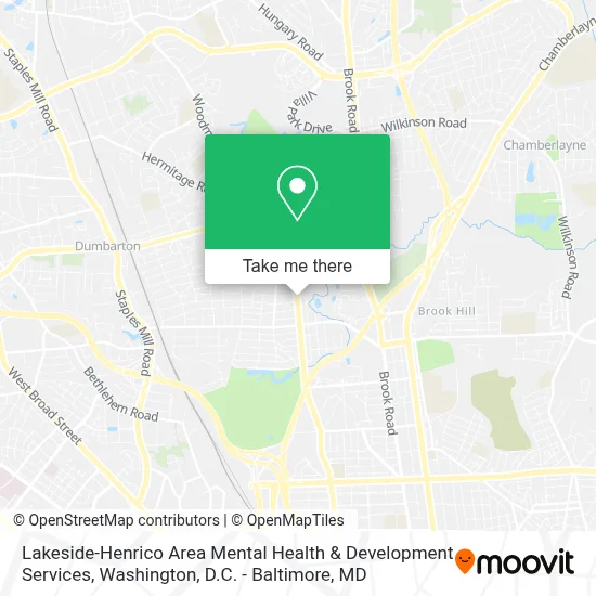 Lakeside-Henrico Area Mental Health & Development Services map