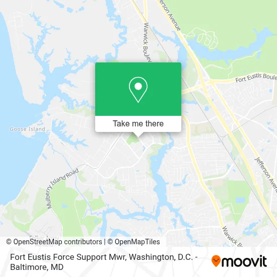 Fort Eustis Force Support Mwr map
