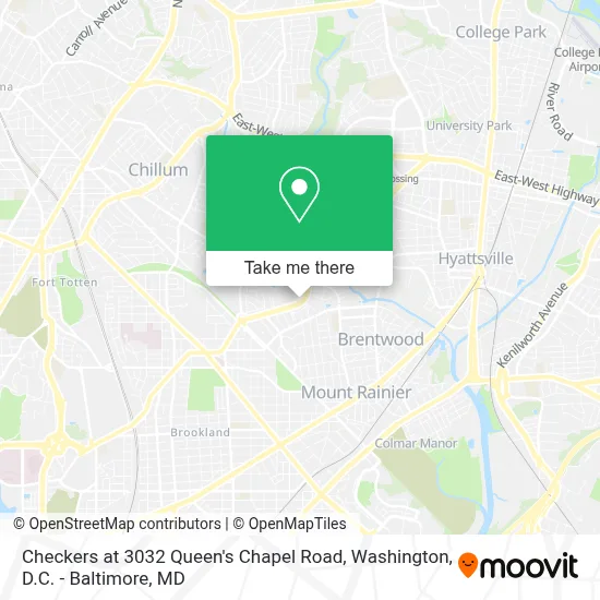 Checkers at 3032 Queen's Chapel Road map