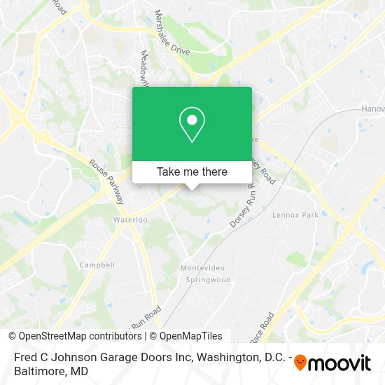 Fred C Johnson Garage Doors Inc map
