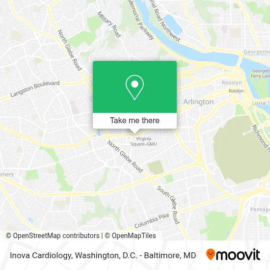 Inova Cardiology map