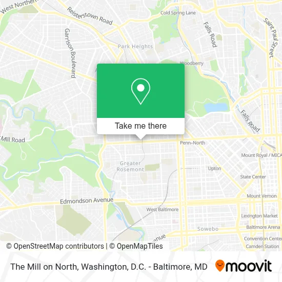 The Mill on North map