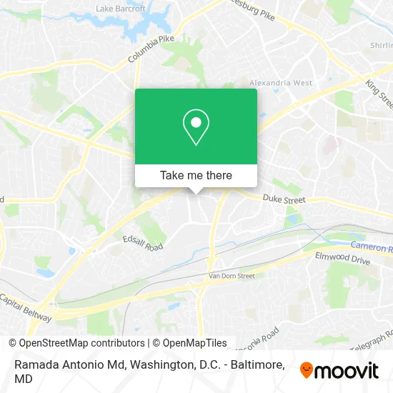 Ramada Antonio Md map