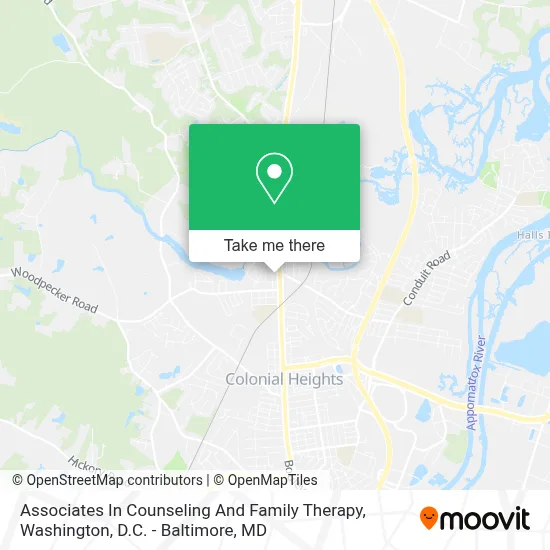 Associates In Counseling And Family Therapy map