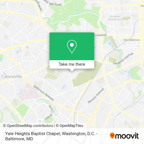 Yale Heights Baptist Chapel map