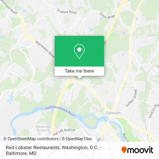 Red Lobster Restaurants map