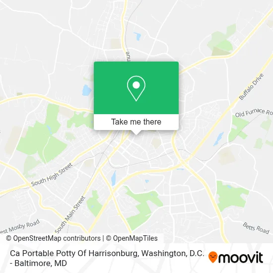 Ca Portable Potty Of Harrisonburg map