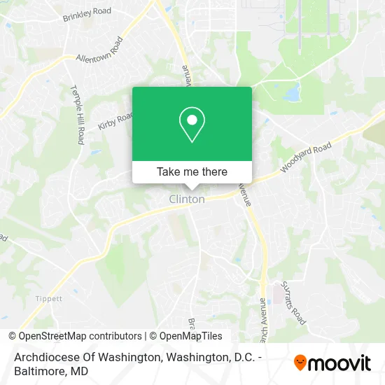 Archdiocese Of Washington map