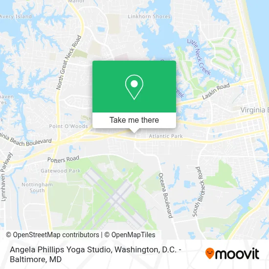 Angela Phillips Yoga Studio map