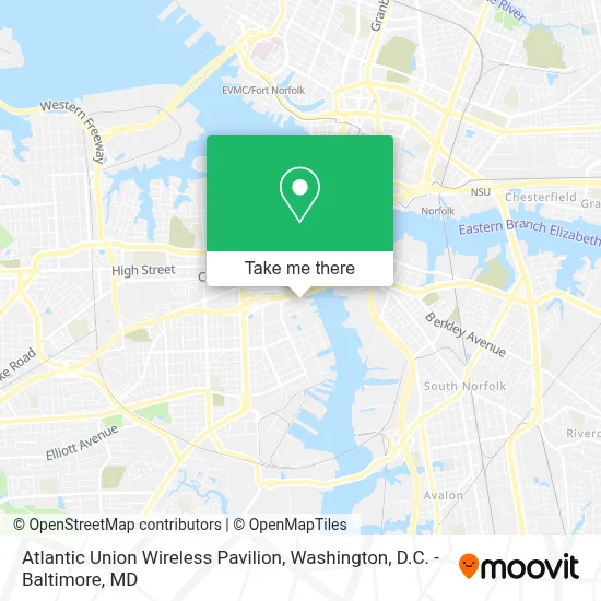 Atlantic Union Wireless Pavilion map
