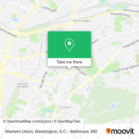 Western Union map
