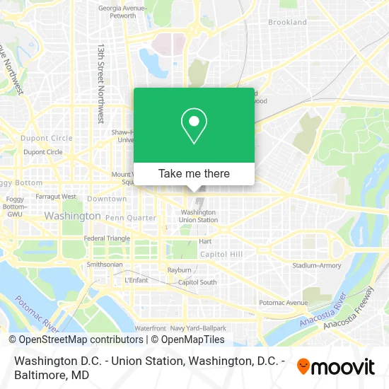 Washington D.C. - Union Station map