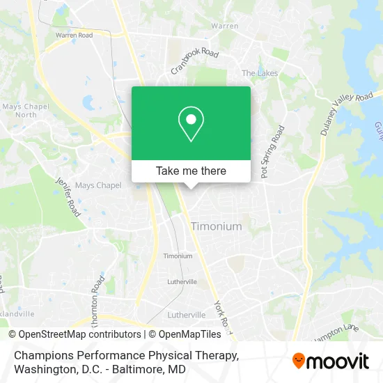 Champions Performance Physical Therapy map