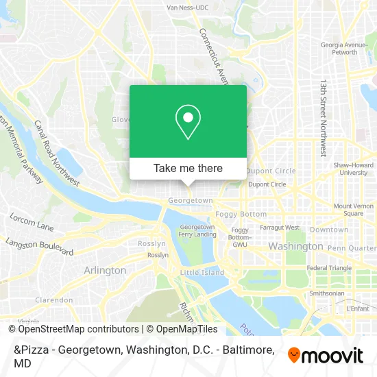 &Pizza - Georgetown map