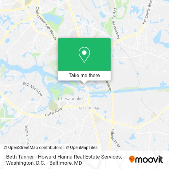 Beth Tanner - Howard Hanna Real Estate Services map