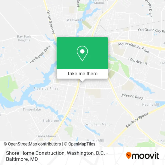 Shore Home Construction map