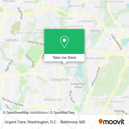 Urgent Care map