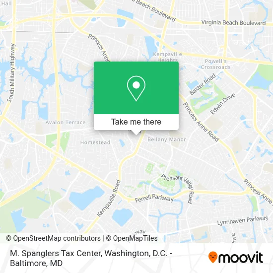 M. Spanglers Tax Center map