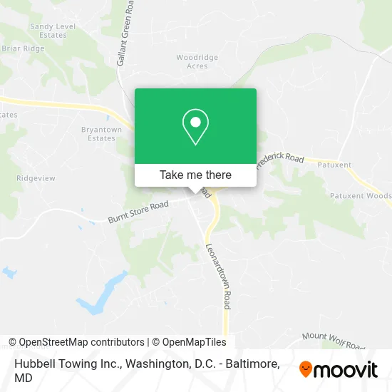 Hubbell Towing Inc. map