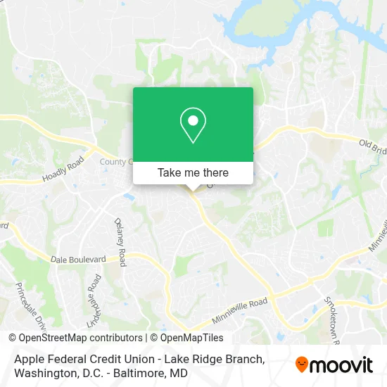 Apple Federal Credit Union - Lake Ridge Branch map