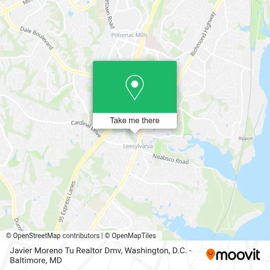 Javier Moreno Tu Realtor Dmv map
