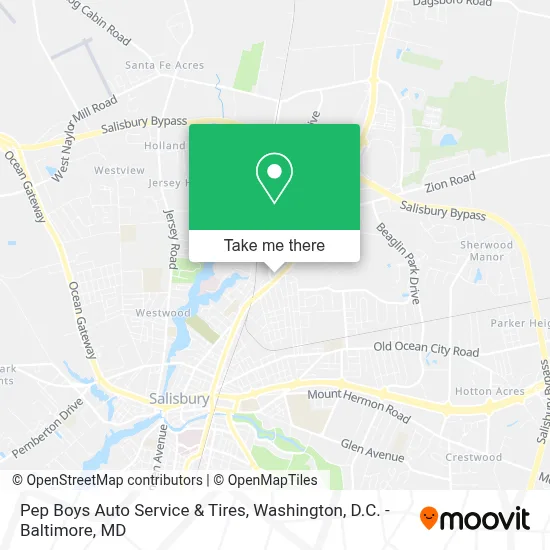 Pep Boys Auto Service & Tires map