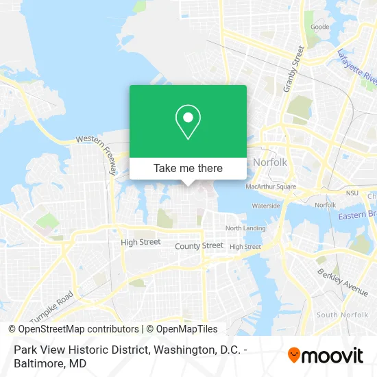Park View Historic District map