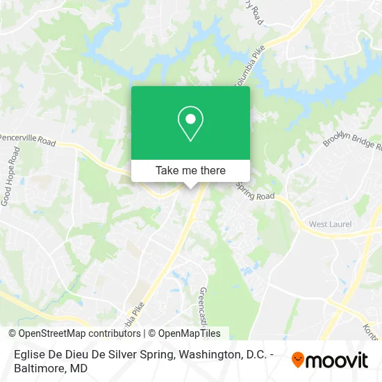Eglise De Dieu De Silver Spring map