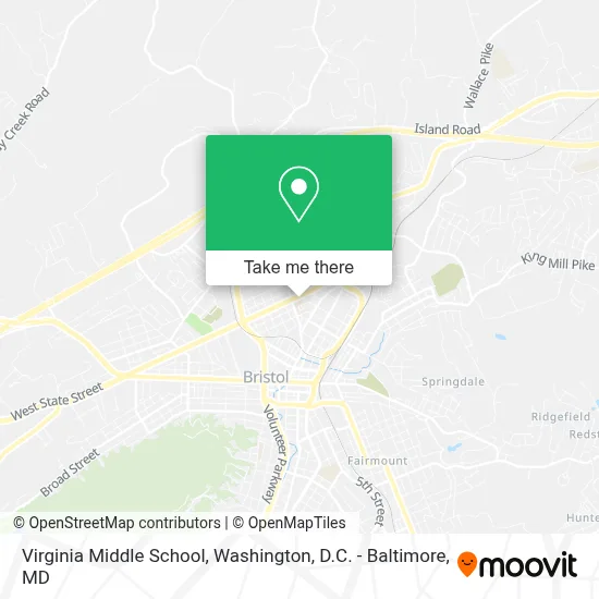 Virginia Middle School map