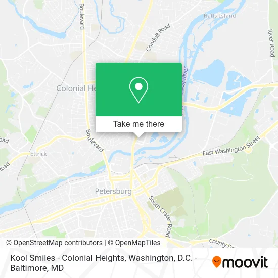 Kool Smiles - Colonial Heights map