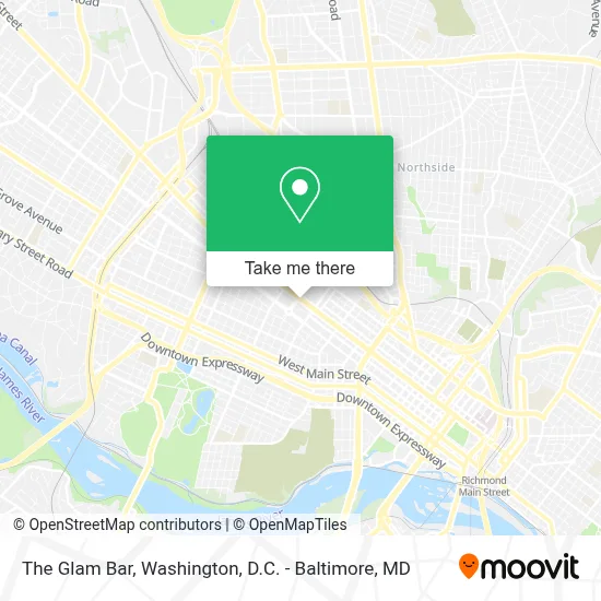The Glam Bar map