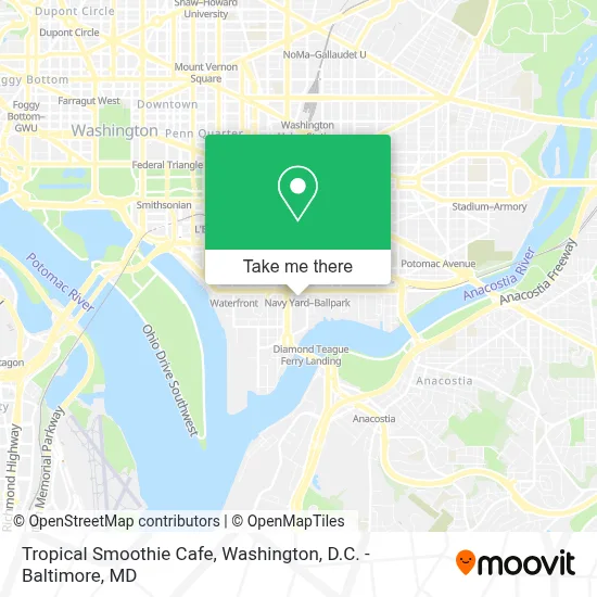 Tropical Smoothie Cafe map
