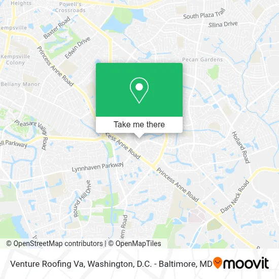 Venture Roofing Va map