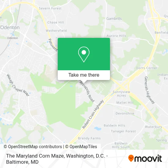 The Maryland Corn Maze map