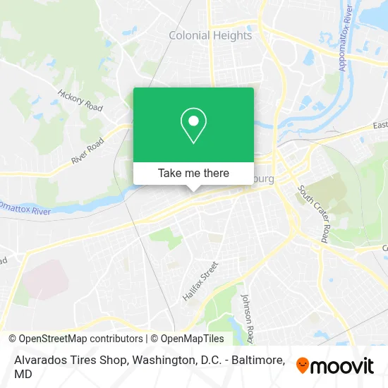Alvarados Tires Shop map