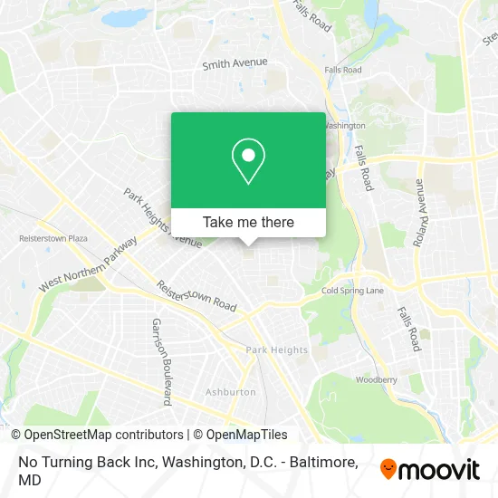 No Turning Back Inc map