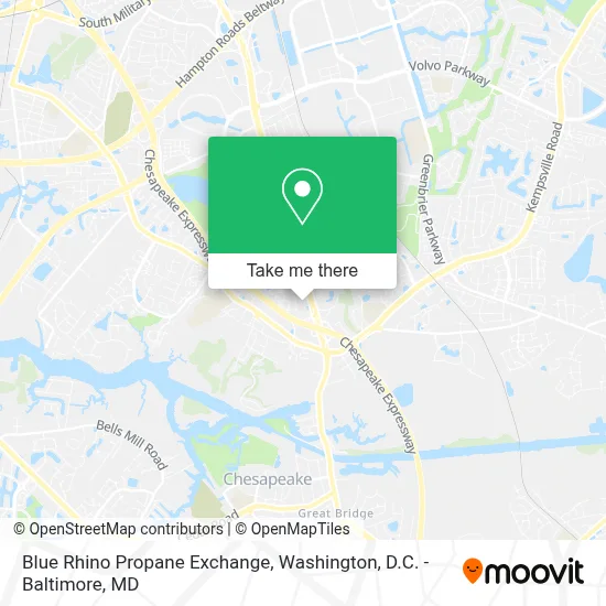 Blue Rhino Propane Exchange map