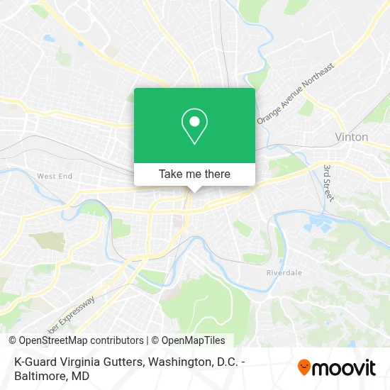 K-Guard Virginia Gutters map