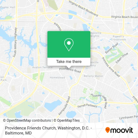 Providence Friends Church map