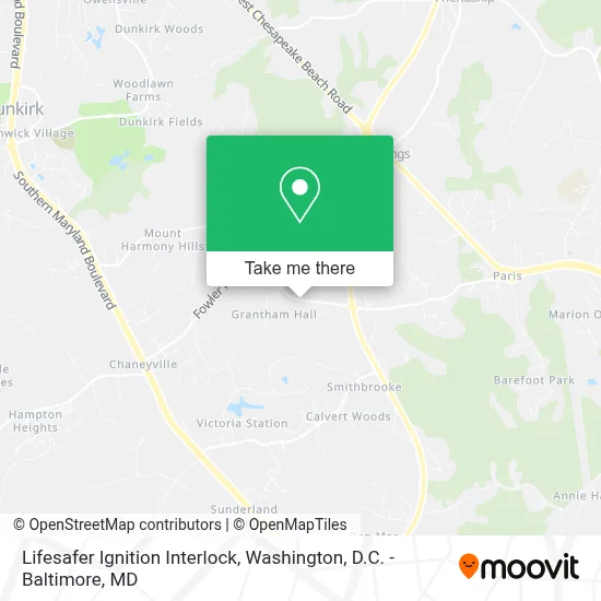 Lifesafer Ignition Interlock map
